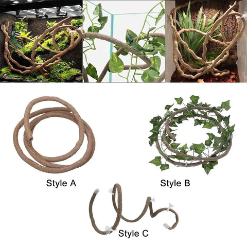 Transform Your Reptile's Habitat with Realistic Reptile Vines - Perfect for Chameleons, Snakes, and Geckos!