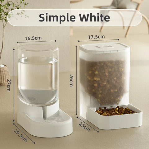 Automatic Pet Feeder and Water Dispenser - Convenient Food Storage Solution for Dogs and Cats