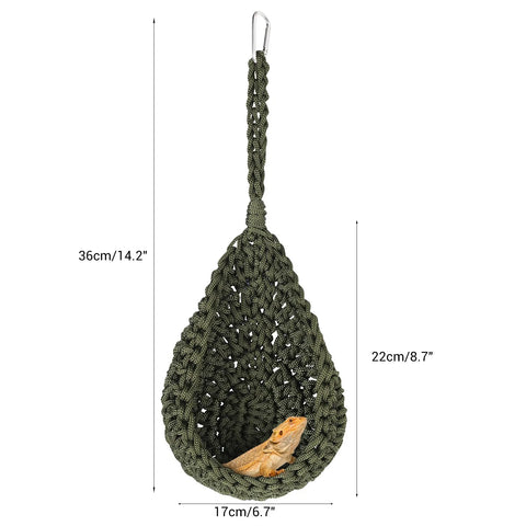 Cozy Reptile Hammock for Bearded Dragons, Chameleons, Hermit Crabs, Geckos, and Snakes - Perfect Sleeping Bed and Lizard Lounge!