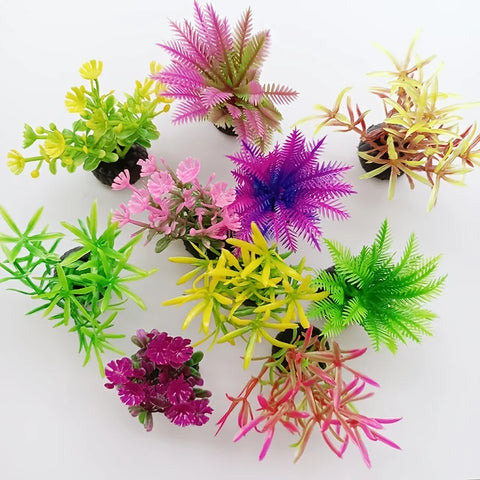 Transform Your Aquarium with 10 Pcs of Lifelike Artificial Seaweed Plants - Perfect for Fish Tank Decor!