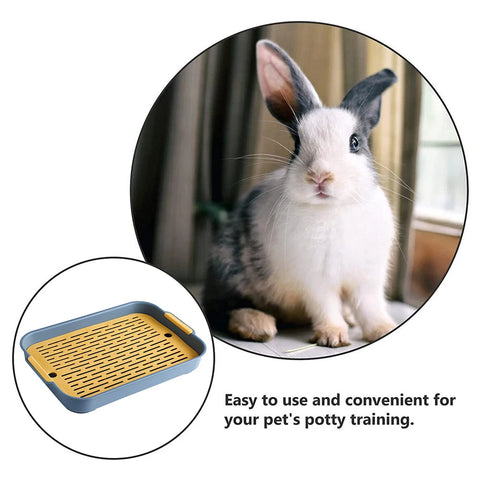 Rabbit Litter Box Small Pet Toilet Tray Bunnies Corner Toilet Box for Ferret Hamster Dragon Cat Guinea Pig Dutch Pig Supplies