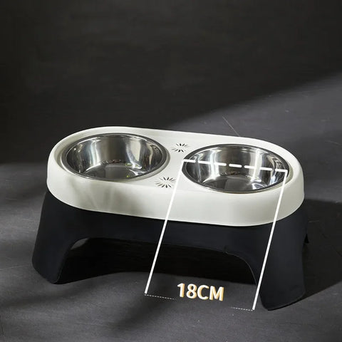 Dog Elevated Feeder anti Knock Stainless Steel Raised Dog Bowl Elevated Bowls for Dog Cat Bowl