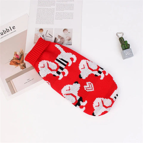 Cozy Cartoon Pet Dog Sweater for Small Dogs - Perfect for Winter Warmth and Style!