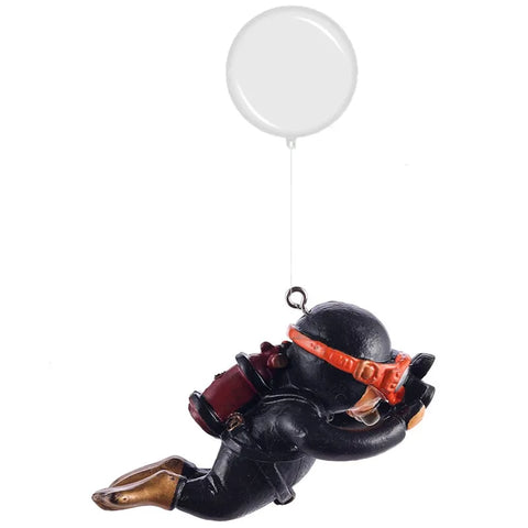 Fish Tank Decoration Resin Landscaping Small Ornaments Mini Diver Glow Aquarium Decor Floating Ball Aquarium Accessories