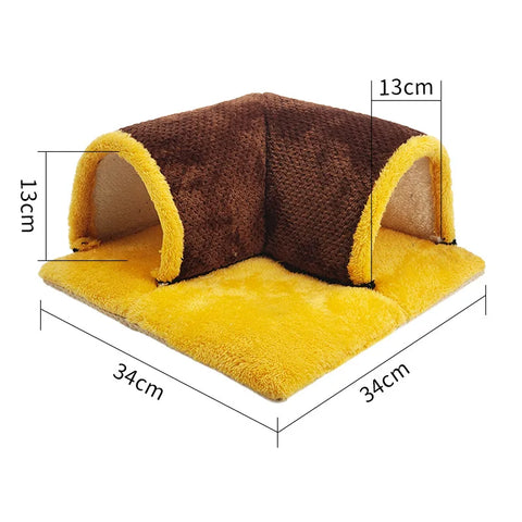 Cozy Plush Tunnels for Small Pets - Perfect Winter Hideaway for Guinea Pigs, Squirrels, Rabbits, and More!