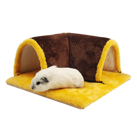 Cozy Plush Tunnels for Small Pets - Perfect Winter Hideaway for Guinea Pigs, Squirrels, Rabbits, and More!