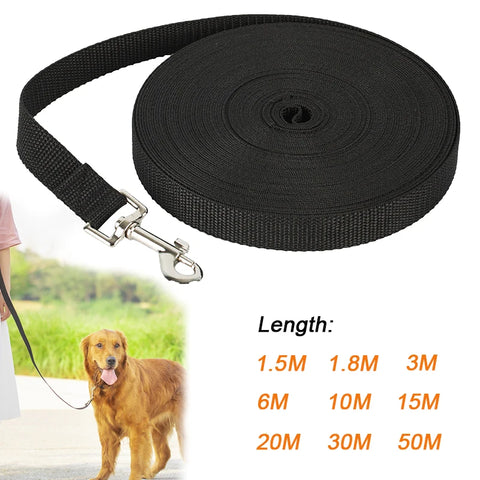 Premium Long Nylon Dog Leash - Perfect for Small to Large Dogs & Cats - Ideal for Outdoor Adventures, Hiking, and Training - Available in Multiple Lengths