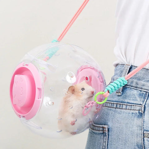 Ultimate Hamster Outdoor Carrying Ball - Exercise & Adventure with Straps for Small Pets