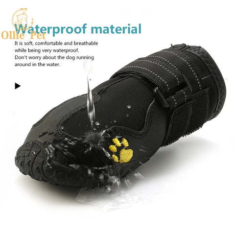 Keep Your Pup Stylish and Safe with Our Waterproof Anti-Slip Dog Boots - Perfect for Autumn and Winter Adventures!