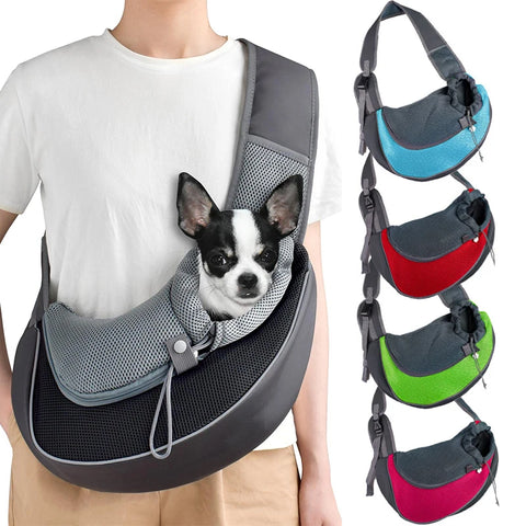 Stylish Pet Carrier Backpack for Dogs and Cats - Travel Tote Sling Bag with Breathable Mesh
