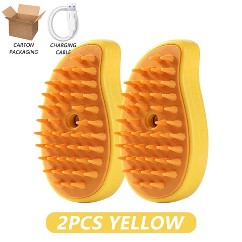 Revolutionary 3-In-1 Steamy Brush for Effortless Pet Grooming: Electric Comb for Hair Removal, Cleaning, and Massage for Cats and Dogs