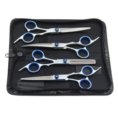 Professional 6-Inch Stainless Steel Dog Grooming Scissors - Essential Cutting Tools for Pet Hairdressers