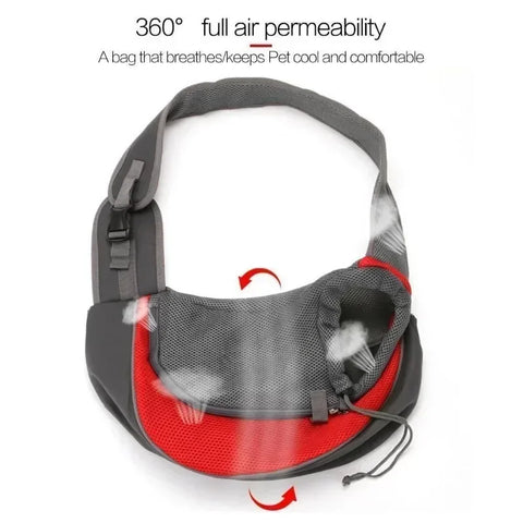 Stylish and Comfortable Portable Pet Carrier Bag for Small Dogs and Cats - Adjustable Crossbody Design