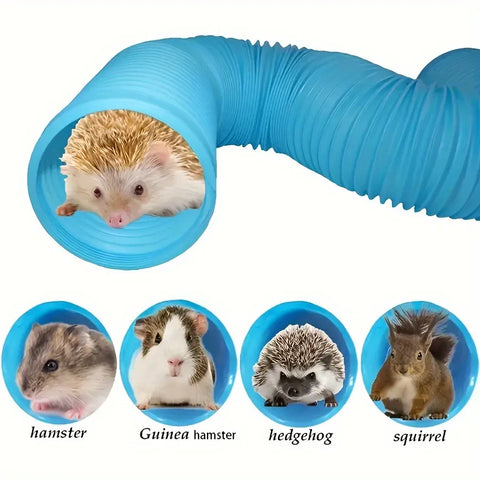 Exciting Telescopic Fun Tunnel for Small Pets - 100Cm Training Channel for Ferrets, Hamsters, and More!