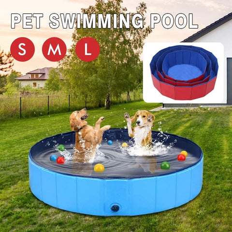 Ultimate Foldable Pet Pool with Drain Valve – Spacious 160x30cm Collapsible Bath Tub for Dogs and Cats, Perfect for Outdoor Fun!