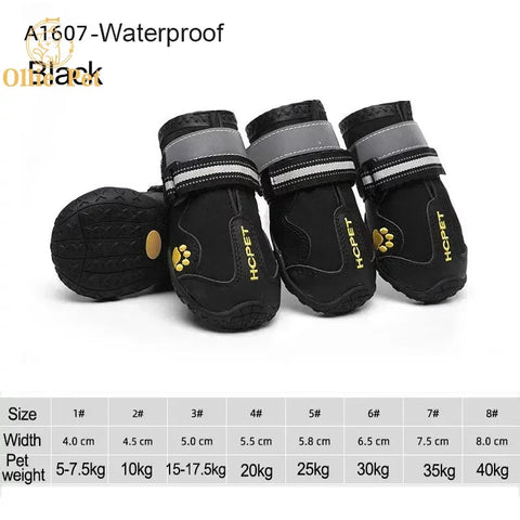 Keep Your Pup Stylish and Safe with Our Waterproof Anti-Slip Dog Boots - Perfect for Autumn and Winter Adventures!