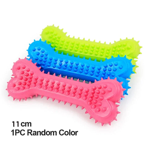Bite-Resistant Rubber Chew Toy for Small Dogs - The Ultimate Teeth Cleaning Fun!