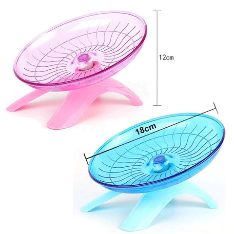 Silent and Stylish Pet Hamster Running Wheel - Mute Flying Saucer with Steel Axle for Happy Small Animals