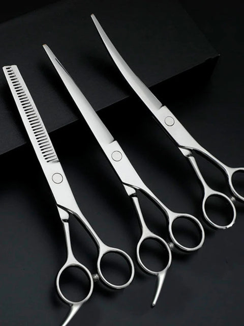 Professional Pet Grooming Scissors Set for Dogs - Perfect for Trimming, Styling, and Nail Care