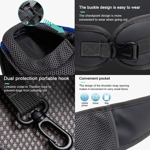 Stylish Pet Carrier Backpack for Dogs and Cats - Travel Tote Sling Bag with Breathable Mesh