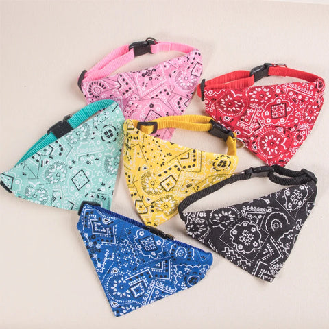 Stylish Adjustable Scarf Bandana Collar for Small Dogs and Cats - Perfect for Fashionable Pets!