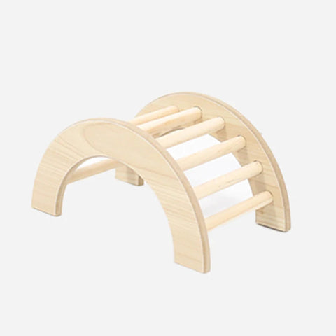 Wooden Climbing Ladder Bridge for Small Animals - Perfect for Hamsters, Guinea Pigs, and Rats - Safe, Durable, and Fun Cage Accessory