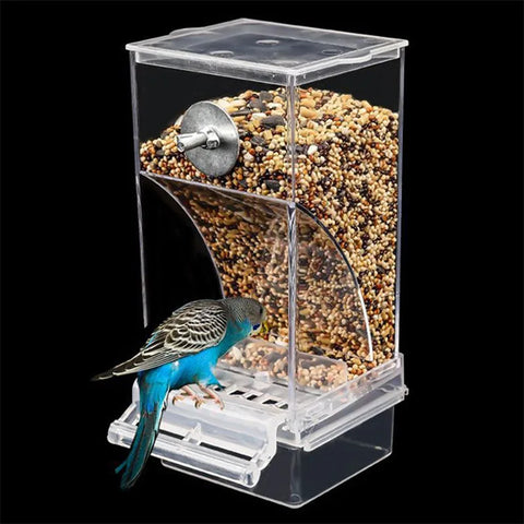 Automatic Acrylic No Mess Bird Feeders - Perfect Parrot Drinker & Food Container for Budgerigars and Parakeets