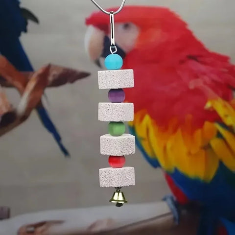 Bright and Engaging Flower-Shaped Bird Molar Toy - Perfect for Parrots, Chinchillas, and Squirrels!