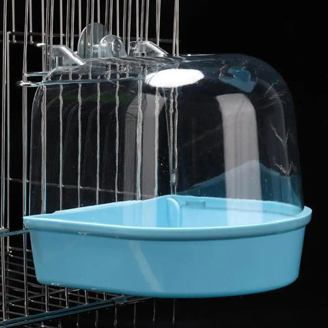 Delight Your Feathered Friends with Our Waterproof and Easy-to-Clean Hanging Bird Bath - Perfect for Parrots and Mynahs!