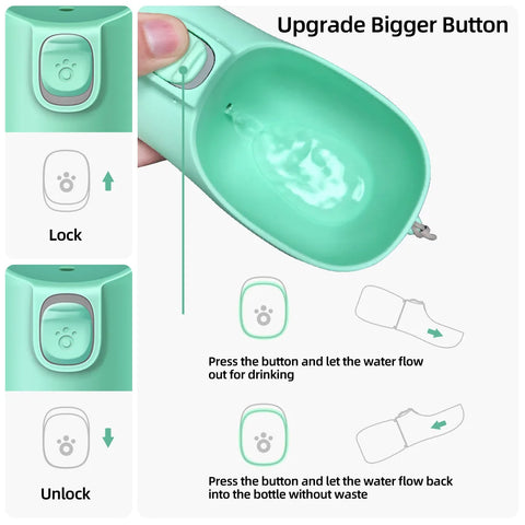 Ultimate Portable Dog Water Bottle - Leakproof Feeder for Outdoor Adventures with Your Furry Friends!