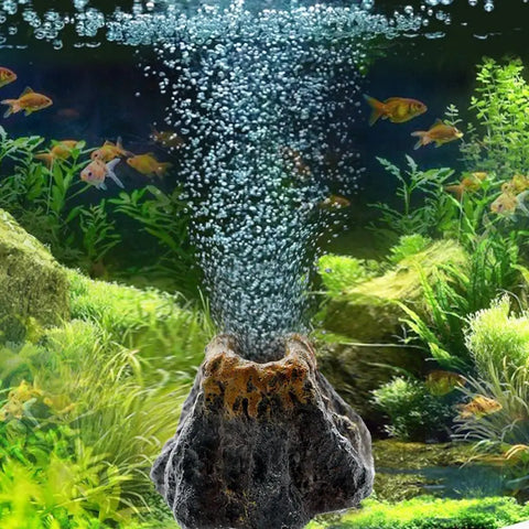Transform Your Aquarium with a Stunning Volcano Shape Air Bubble Stone - Perfect Fish Cave Decoration