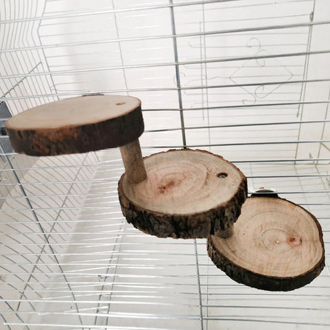 Versatile 3/5 Steps Wooden Climbing Ladder for Small Animals - Perfect for Hamsters, Birds, and More!