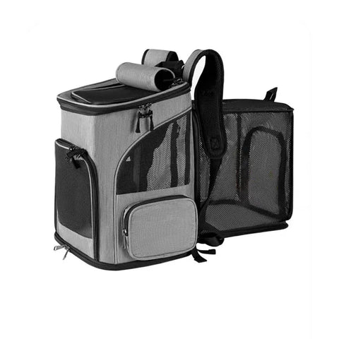 Stylish and Spacious Breathable Cat Carrier Backpack - Perfect for Travel with Your Furry Friend!