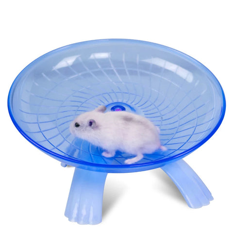Silent and Stylish Pet Hamster Running Wheel - Mute Flying Saucer with Steel Axle for Happy Small Animals