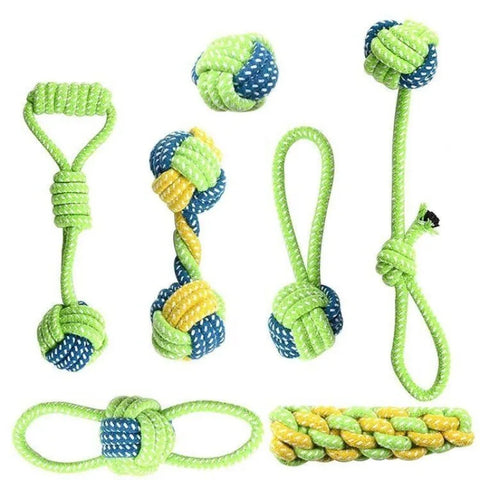 Engaging and Safe Interactive Dog Toys - Cotton Rope Balls for Dental Care and Endless Fun!