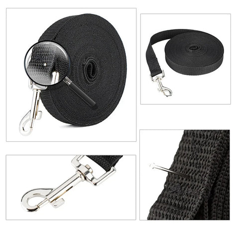 Premium Long Nylon Dog Leash - Perfect for Small to Large Dogs & Cats - Ideal for Outdoor Adventures, Hiking, and Training - Available in Multiple Lengths