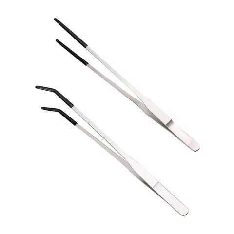 Premium Stainless Steel Reptile Feeding Tongs - Long Tweezers for Lizards, Snakes, Tarantulas, and More!
