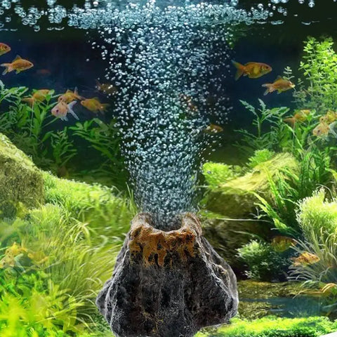 Transform Your Aquarium with a Stunning Volcano Shape Air Bubble Stone - Perfect Fish Cave Decoration