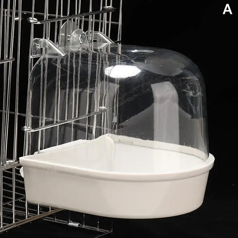 Delight Your Feathered Friends with Our Waterproof and Easy-to-Clean Hanging Bird Bath - Perfect for Parrots and Mynahs!