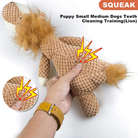 Exciting Large Plush Dog Toy - Bite-Resistant Sound Features in Adorable Animal Designs for Small & Medium Dogs