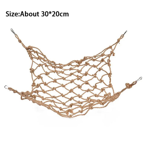 Deluxe Parrot Swing Rope - Fun Climbing Net & Hammock for Birds, Hamsters, and Rabbits - Perfect Chewing and Playing Gym