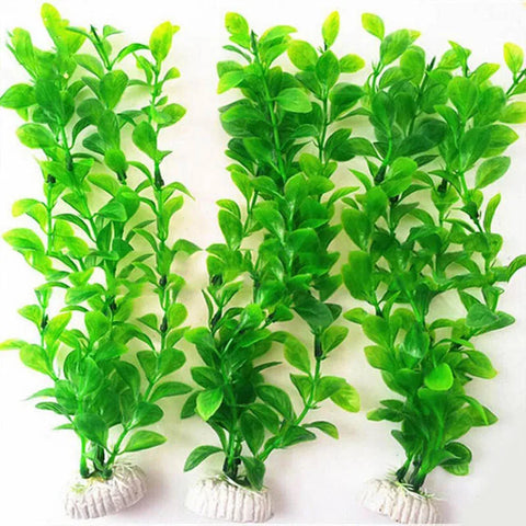 Lifelike Plastic Aquarium Water Grass - Stunning Green & Blue-Purple Artificial Plants for Your Fish Tank Decoration