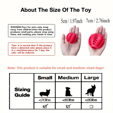 Bounce & Chew: Nontoxic Rubber Dog Toy Ball for Happy, Healthy Playtime!