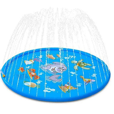 Ultimate 170cm Summer Pet Swimming Pool & Splash Sprinkler Pad - Inflatable Water Mat for Dogs & Kids Outdoor Fun!