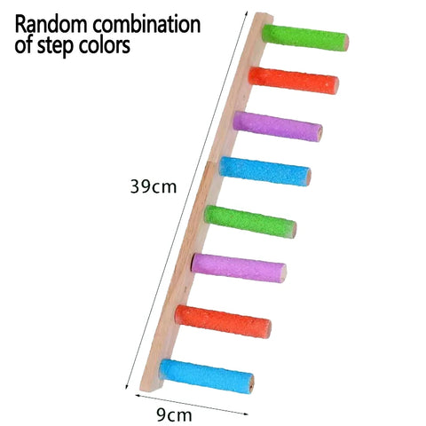 Engaging and Fun Wooden Bird Climbing Ladder - 4/6/8 Step Parrot Toy for Interactive Play and Exercise