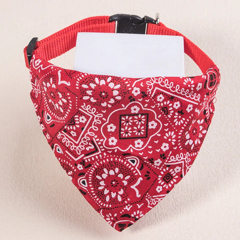 Stylish Adjustable Scarf Bandana Collar for Small Dogs and Cats - Perfect for Fashionable Pets!