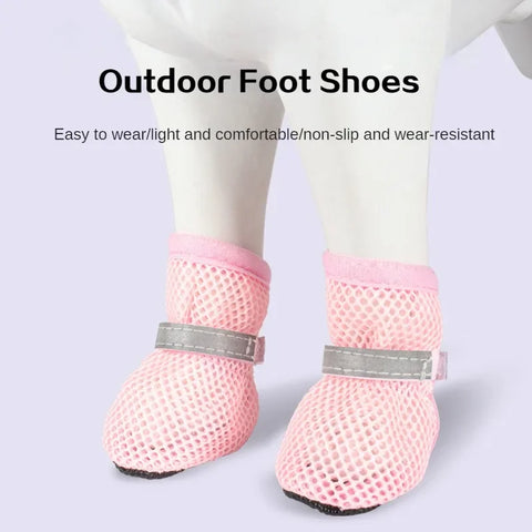 Protect Your Pup's Paws with Our 4-Piece Non-Slip Breathable Dog Boots – Perfect for Small to Medium Dogs!