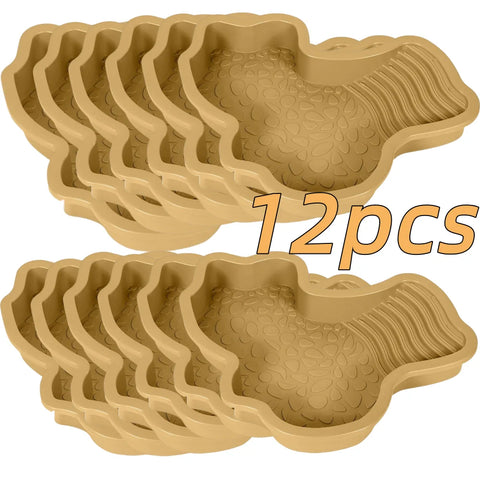 Deluxe Turtles Bathing Pool Water Bowl - Slip-Proof Habitat with Steps for Reptiles to Relax and Soak (35X28.5 cm)