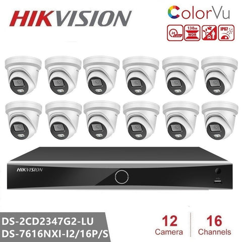 Hikvision CCTV Camera System DS-2CD2347G2-LU 4MP Security Camera NVR Kit-0
